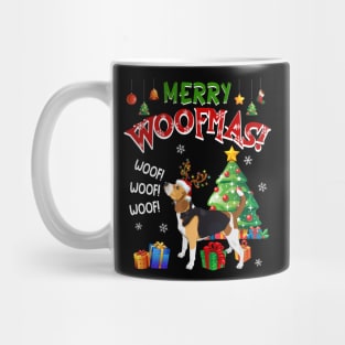 Beagle Merry Woofmas Awesome Christmas Mug